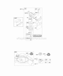 Carburetor Fuel Supply Diagram and Parts List for 11A602-0125-E1  Briggs and Stratton Engine